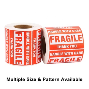 1000 Sheets &quot;Handle With Care&quot; Warning Stickers Strong <strong>Adhesion</strong> &quot;This Side <strong>Up</strong>&quot; Labels Logistic Fragile Stickers Manufacturer - Product Image 2