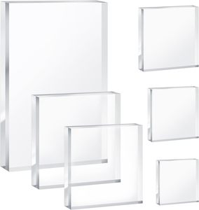 6 шт., прозрачные прямоугольные акриловые блоки - Product Image 1