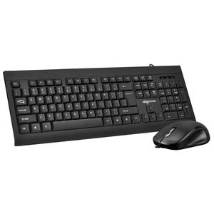 WQ9510 Teclado y ratón de ordenador con cable Juego de teclado y ratón para juegos de oficina de negocios para Windows PC Laptop