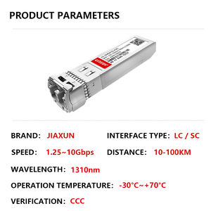 Bidirektion ales 10G <span class=keywords><strong>SFP</strong></span>-Modul 1270nm-TX 1330nm-RX Bidi 40km Simplex LC-Glasfaser-Transceiver-Glasfaser ausrüstung - Product Image 6