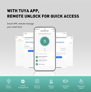 Smart Tuya controllo chiave chiave chiave chiave senza chiave con codice per accesso chiave Rfid App Digital Tuya Intercom Video Smart Lock - Product Image 6