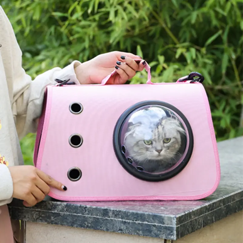 Taşınabilir basit pet köpek çanta açık seyahat kedi sırt çantası nefes ayarlanabilir katlanabilir kedi sırt çantası taşıyıcı