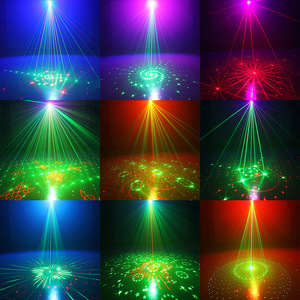 Мини DJ Disco сценический RGB светодиодный проектор лазерное освещение активируемый звук пульт дистанционного управления современный дизайн для праздничных украшений подарки - Product Image 2