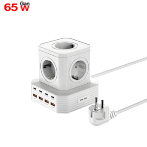 Adaptador de corriente de viaje multifunción global, enchufe de extensión de interfaz múltiple con protecciones de seguridad de salida de CA para portátiles - Product Image 1