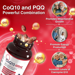 OEM ODM 400MG <strong>CoQ</strong> <strong>10</strong> Supplement 120 Softgels for Heart Health &amp; Energy Production Enhanced CoQ10 Coenzyme Q10 Softgels - Product Image 4