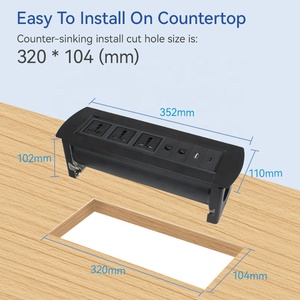 会议会议室旋转电源数据翻转桌面插座 - Product Image 5