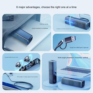 Многофункциональные колонки USB/Type-c BT5.0, сабвуфер, стерео портативные колонки для домашнего кинотеатра, звуковая система, звуковая панель - Product Image 5