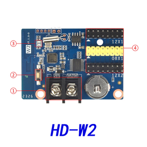 HD-W2 и HD-W64, USB, Wi-Fi, светодиодный дисплей, контроллер, одно-или двухстороннее RGB, цветная вывеска, дисплей - Product Image 2
