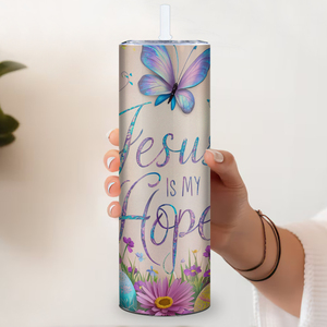 1pcs ישר tumbler 20 עוז נירוסטה עם קש הוא שלי מקווה מים מבודדים בקבוק 3d מלא מודפסת רזה