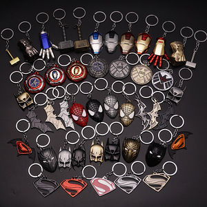 Yeni Metal Marvel Avenger kaptan amerika kalkanı anahtarlık örümcek adam demir adam maske anahtarlık oyuncak Hulk Anime anahtarlık anahtar hediye oyuncak - Product Image 1