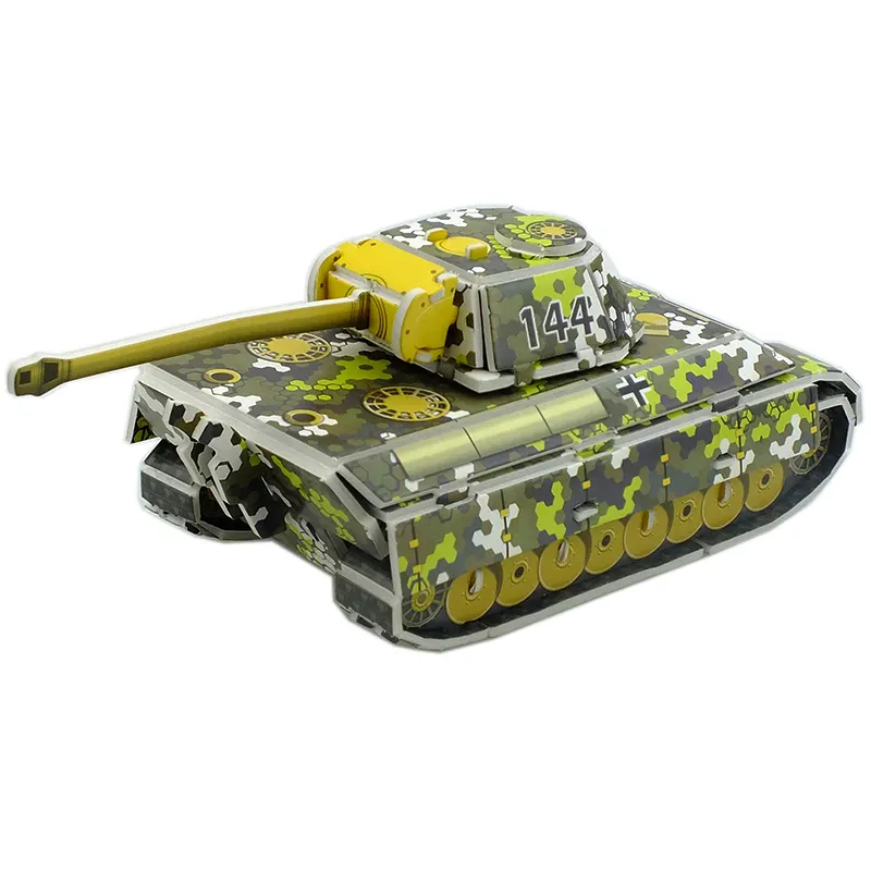 레오파드 탱크 3D 모델 종이 퍼즐 공장 전문적으로 도매 사용자 정의 다양한 소년과 소녀 조기 교육 장난감
