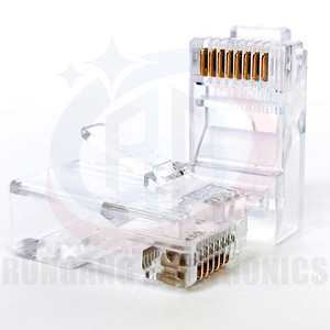 RG อีเธอร์เน็ต8P8C ปลั๊ก RJ45ที่ไม่หุ้มฉนวน Cat5e ช่องเสียบ RJ45เครือข่าย Cat6สำหรับสายสื่อสาร - Product Image 1