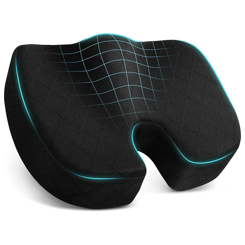 Cuscino in Memory Foam per sedia da ufficio seggiolino auto aereo per Sciatica coccige coccige cuscino per sedia da scrivania