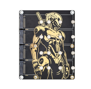 PCIe zu 4x M.2 NVMe Adapter für Raspberry Pi 5 Quad-Lane SSD-Erweiterung PoE Power Onboard LED Raspberry Pi 5 NVMe - Product Image 2