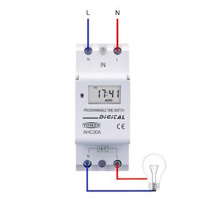 Nuovo tipo guida Din 2 fili settimanale 7 giorni programmabile interruttore orario digitale relè controllo Timer AC 220V 230V 12V 24V 48V 16A - Product Image 2