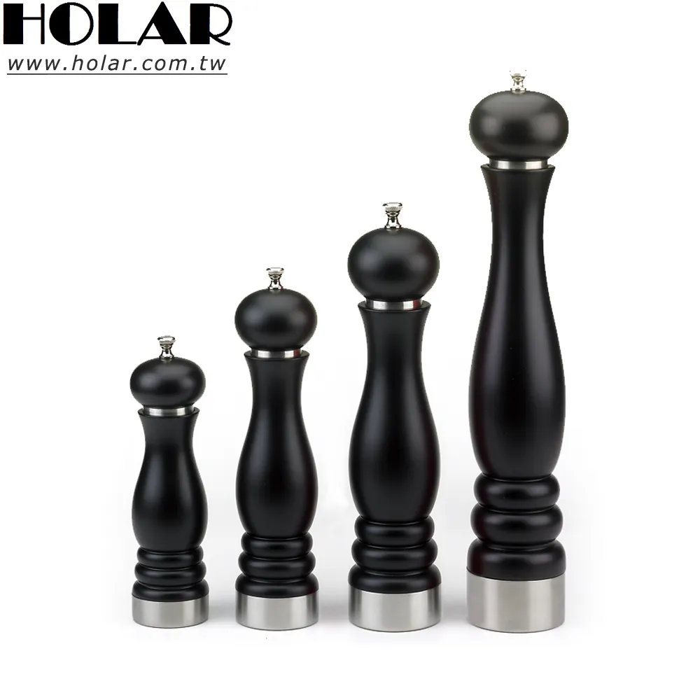 Holar-molinillo Manual de sal de madera y pimienta con Rotor ajustable, hecho en Taiwán