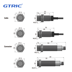 GTRIC long distance <strong>proximity</strong> switch M18 series sensing Distance 8mm Non-Flush 10-30V IP67 Metal Inductive <strong>Proximity</strong> <strong>Sensor</strong> - Product Image 4