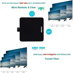 BENFEI <strong>Mini</strong> <strong>DisplayPort</strong> to <strong>HDMI</strong> VGA DVI 4K Adapter, 3-in-1 Gold-Plated <strong>Mini</strong> <strong>DisplayPort</strong>(DP) to <strong>HDMI</strong>/DVI/VGA Adapter - Product Image 4