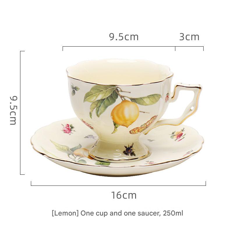 White Lemon Cup + Saucer