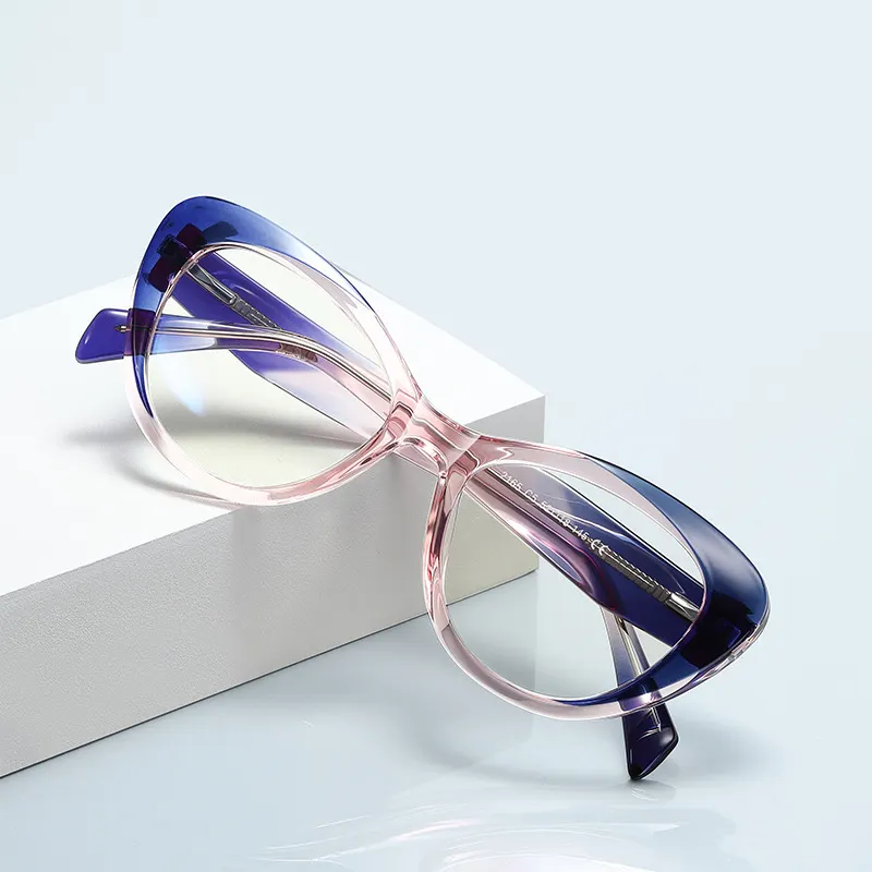 TR90 kacamata anti-sinar biru, kacamata Musim Semi engsel bingkai optik mata kucing