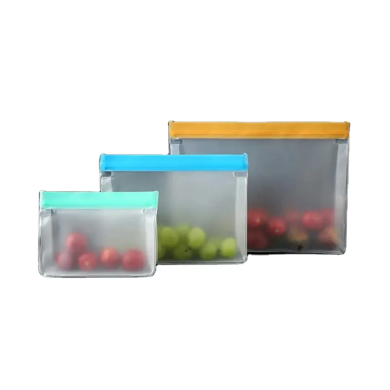 Riutilizzabile sacchetto in Silicone di plastica trasparente per alimenti per frutta e verdura contenitore per conservare gli alimenti