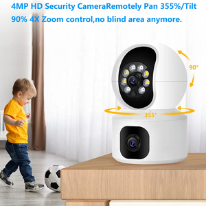 Most Popular Icsee PTZ 2MP 5MP Dual Lens WiFi Indoor 360 Color Night Vision Home Security Dual Lens Network Camera - Product Image 2