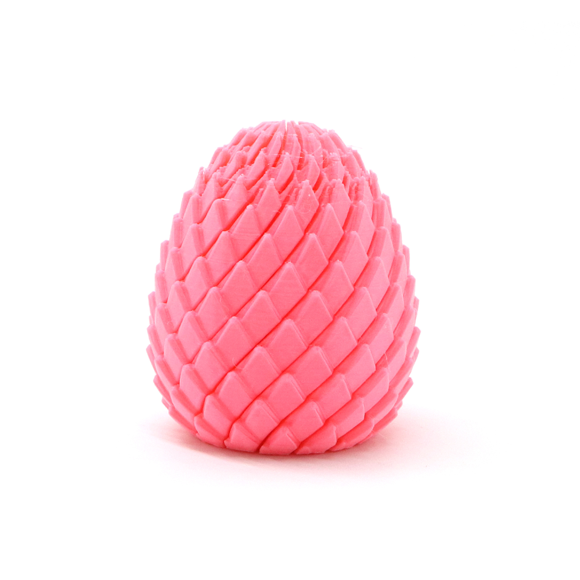 Grand œuf anti-stress à torsion et décompression, rose pêche, 65cm x 65cm x 75cm.