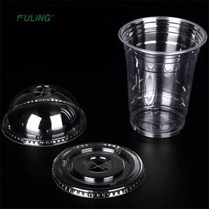 FULING Custom logo Printing 8/9/16/24/32oz Disposable clear PP/PET <strong>Cup</strong> <strong>Plastic</strong> Cold Drink <strong>Cup</strong> with Lid