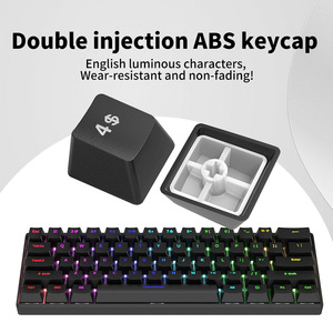 H61K Portable USB 3.0 Wired Mechanical Gaming <strong>Keyboard</strong> 61-Key Mixed Light Blue Red Axis for PC &amp; Desktop Office <strong>Computer</strong> <strong>Use</strong>