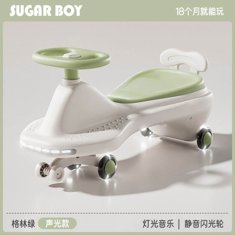 Roue clignotante silencieuse à lumière musicale rose