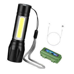 Çok fonksiyonlu teleskopik odaklama su geçirmez 3w Cob Led Xpe cep minik meşale ışık şarj edilebilir Mini fenerleri - Product Image 1