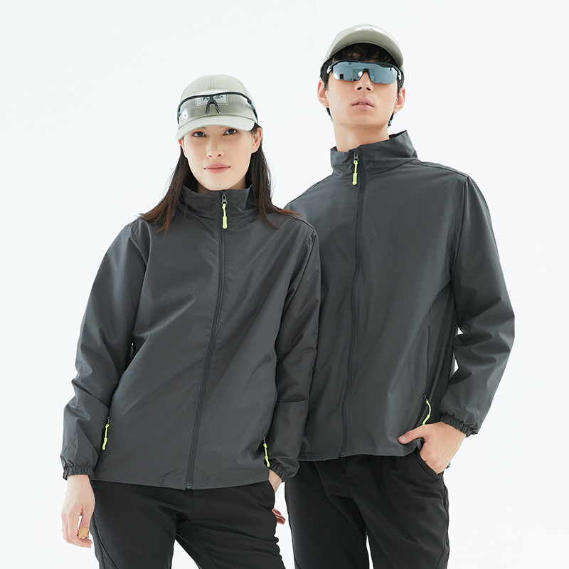 stand collar-thin style-dark gray