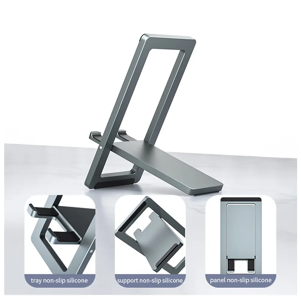 Suporte portátil universal do telefone celular do metal suporte ajustável ajustável dobrável suporte ajustável de alumínio suporte móvel do telefone