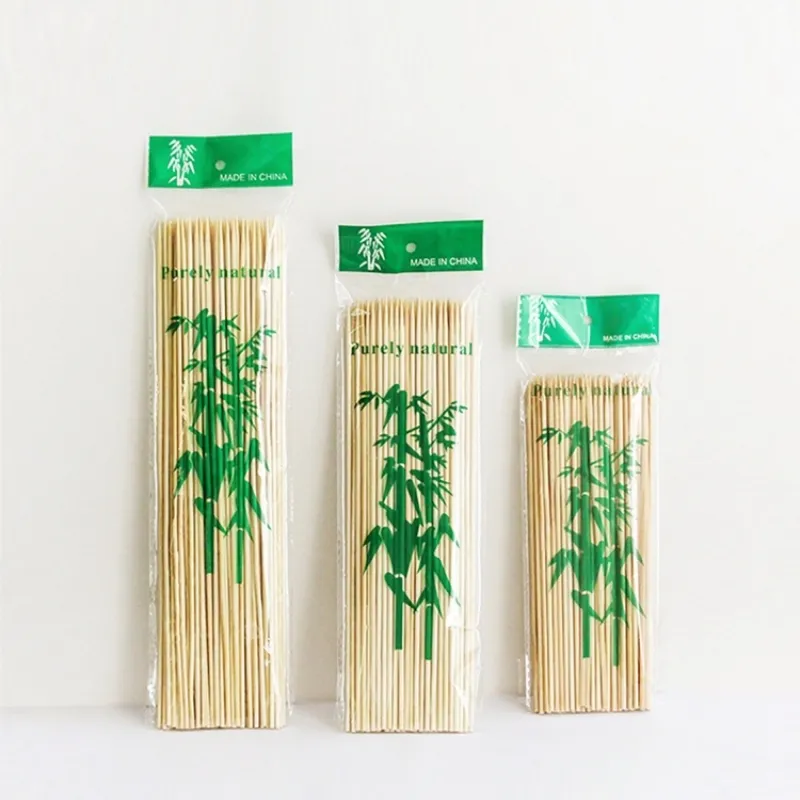 Brochetas de bambú para barbacoa, precio directo de fábrica