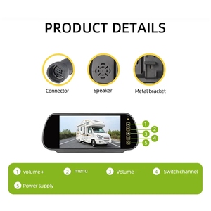 Van 7英寸遥控反向辅助秤数字液晶镜监视器，带双通道视频输入 - Product Image 3