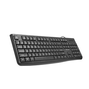 USB有線K-109Dコンピュータキーボード104キー対応オフィスシングルフランス語ロシアアラビア語黒コンピュータキーボード - Product Image 1