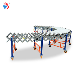 Portable Retractable Truck <strong>Loading</strong> <strong>and</strong> <strong>Unloading</strong> Poly-v Belt Driven Roller Conveyor - Product Image 5
