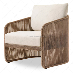 Ferly Handgeweven All-Weather Pe Rotan Lounge Stoel Met Vat Ruggarantie Aluminium Frame - Product Image 1