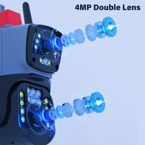 Grabación de voz Smart Dual Lens 2mp Seguridad Detección de movimiento Pan-Tilt Ptz Cctv Ip Red Wifi Cámara Reflector Cámara - Product Image 4