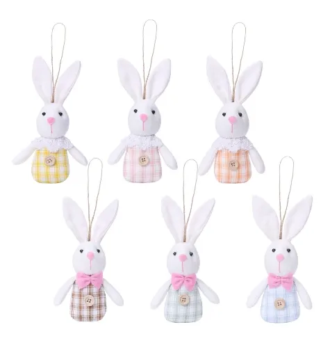 Easter Bunny multiple hanging party supplies Spring plush doll cute rabbit decoration