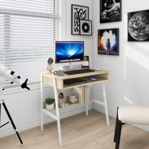 Desk with Drawers for Bedroom, 31.5 Inch Home Office <strong>Computer</strong> Desk Study Writing <strong>Table</strong> for Small Spaces - Product Image 4