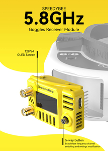5.8ghz 48ch çift alıcı Oled destek Osd Firmware güncelleme yer istasyonu modülü Fatshark için Dji Fpv gözlük parçası Speedybee - Product Image 6