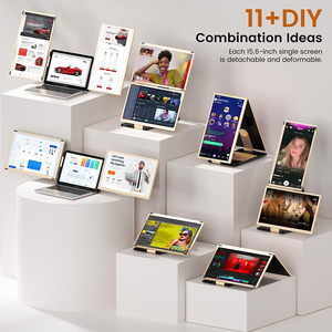 Kwumsy 15,6 \ "Pantalla de portátil Triple Monitor IPS Plug and Play Tipo-C para Mac Windows Chrome Android para todos los tamaños Laptop - Product Image 4