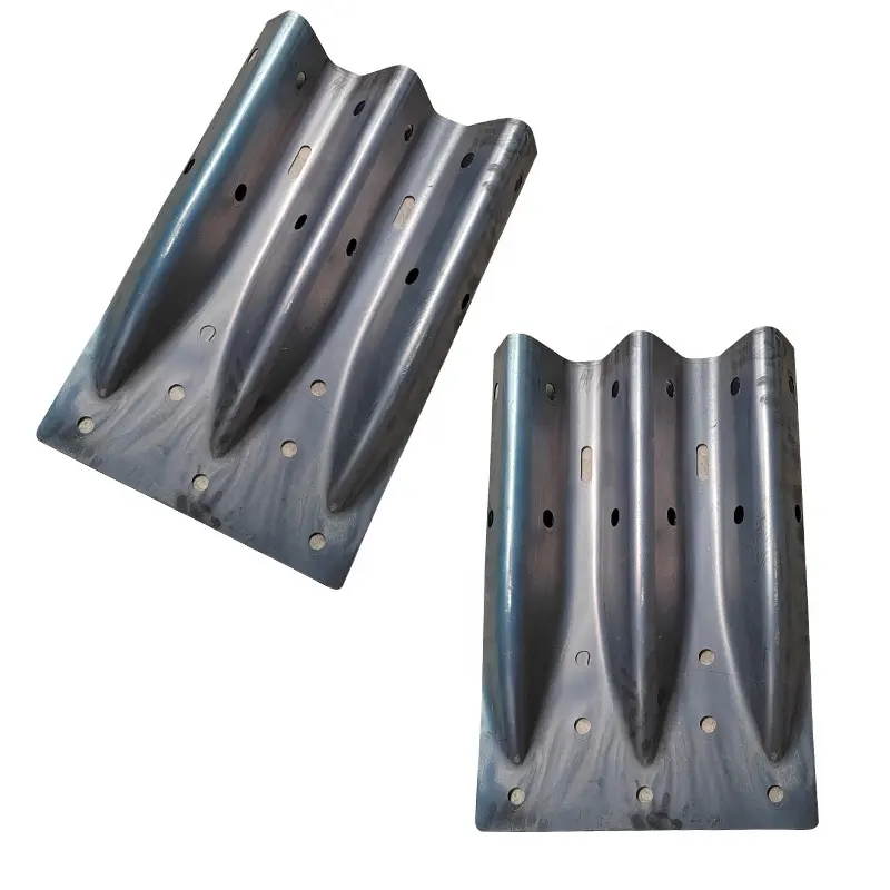 Dimensione personalizzabile in acciaio zincato Thrie-beam Guardrail Fishtail terminale estremità