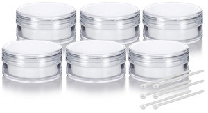 <strong>5ml</strong> 7ml 10ml clear PS <strong>Jar</strong> Plastic <strong>Container</strong> with Silicone Insert - Product Image 2