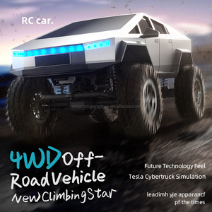 C8818 yeni 1:18 öykünme Tesla modeli araç yüksek şasi akıllı bağlantı işıkları çocuklar için Cybertruck RC Off Road araba modeli - Product Image 2