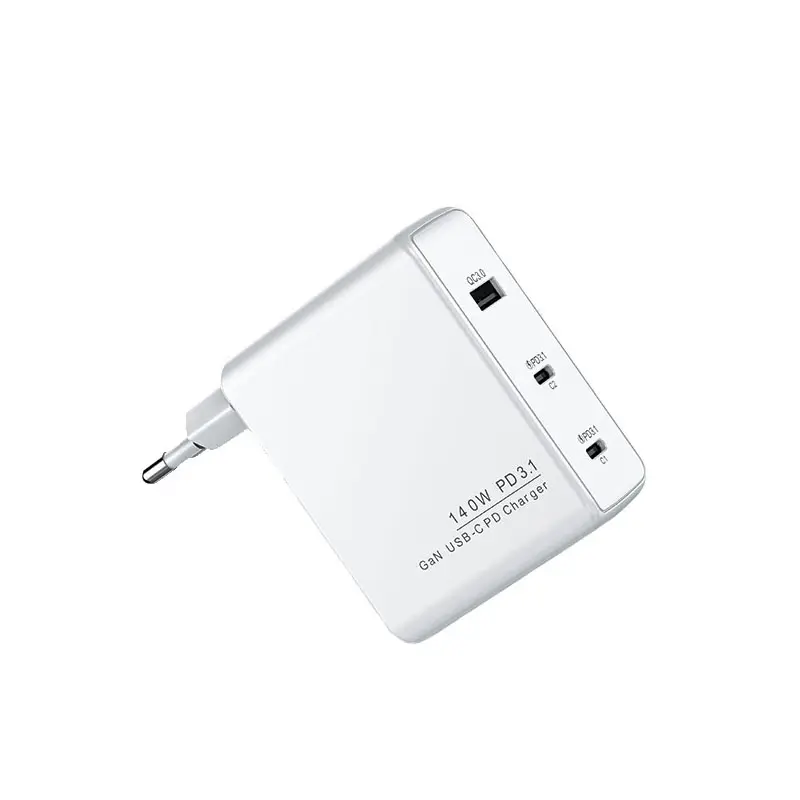 Nieuwe Fabriek Oem Ondersteuning 140W Gan Reislader 3 Poorten Usb C 2c1a Snelladen Oplader Uk Us Eu Au Plug Adapter