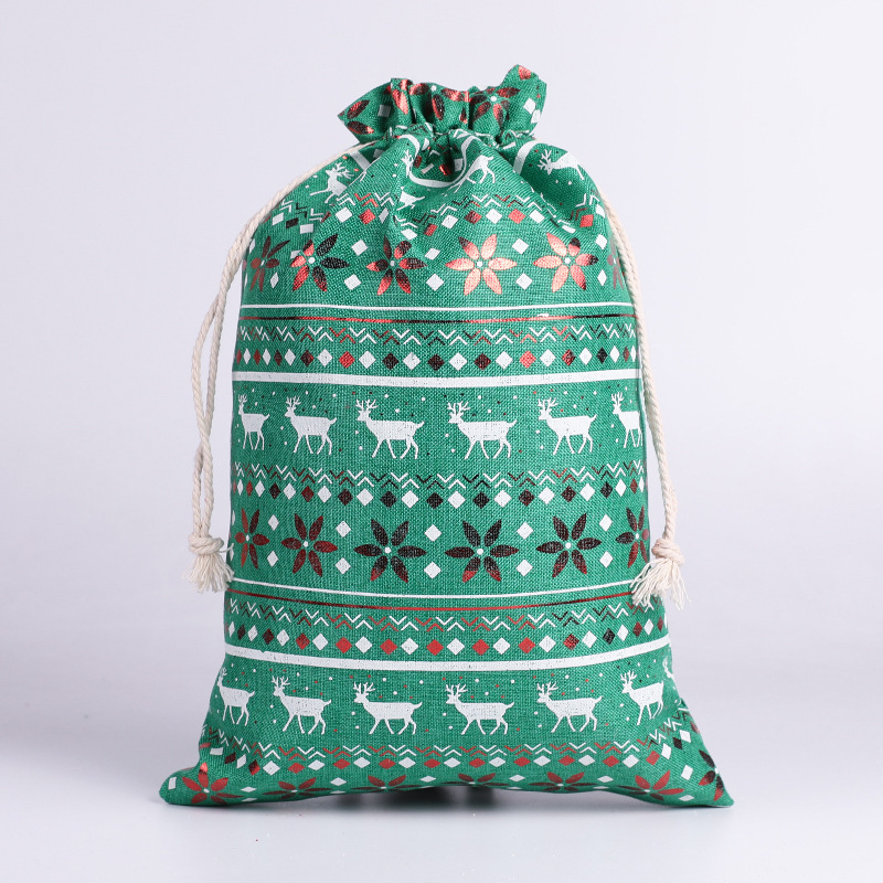 Cerf coloré de Noël vert