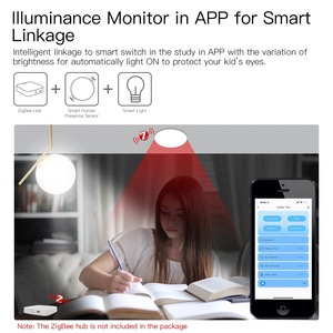 24G Tuya Smart WiFi/ZigBee Human Presence Detector Wave Radar Detection <strong>Sensor</strong> <strong>Light</strong> Luminosity 2 IN 1 <strong>Function</strong> Remote Monitor - Product Image 5