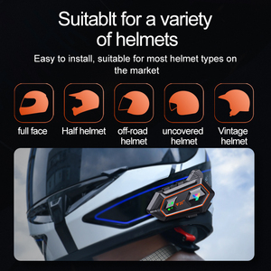 Trending BT V5.0 sistema di comunicazione casco moto Bluetooth casco casco casco Bluetooth citofono auricolare - Product Image 5